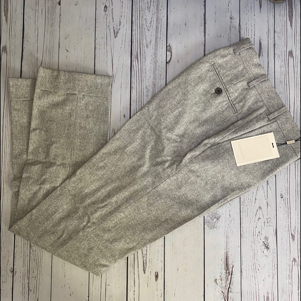 SuitSupply Wool Light Grey Brescia Dress Pants - Picture 2 of 8